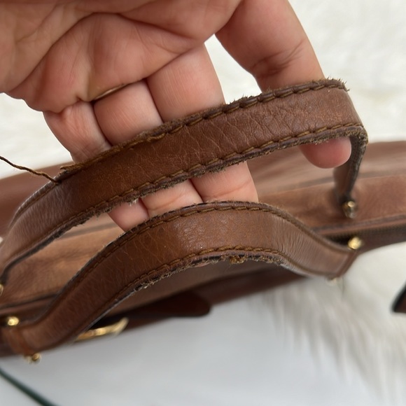 Gucci Brown Pebbled Leather Ride Satchel - Picture 6 of 17